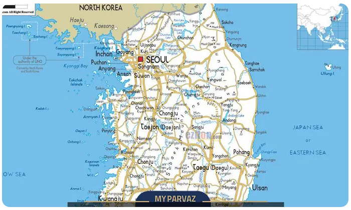 South Korea map